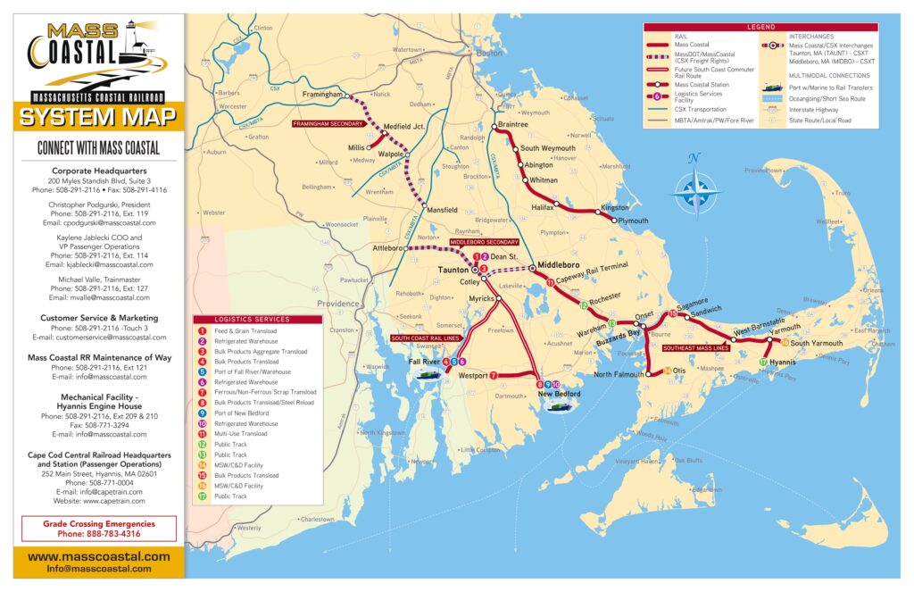 Operating Lines Mass Coastal Map